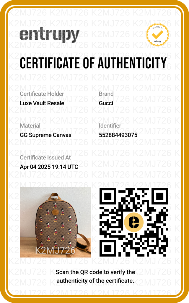 Gucci X DISNEY Mini Vintage GG Supreme Monogram Mickey Mouse Small Dome Backpack Beige Vintage Sun Oil