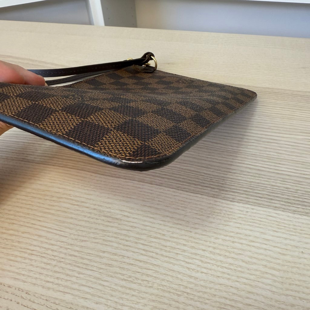 Louis Vuitton Damier Ebene Neverfull Pochette MM Rose Ballerine