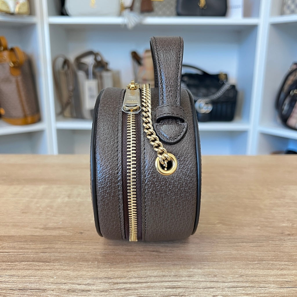 Ophidia Round Top Handle Bag GG Coated Canvas Mini