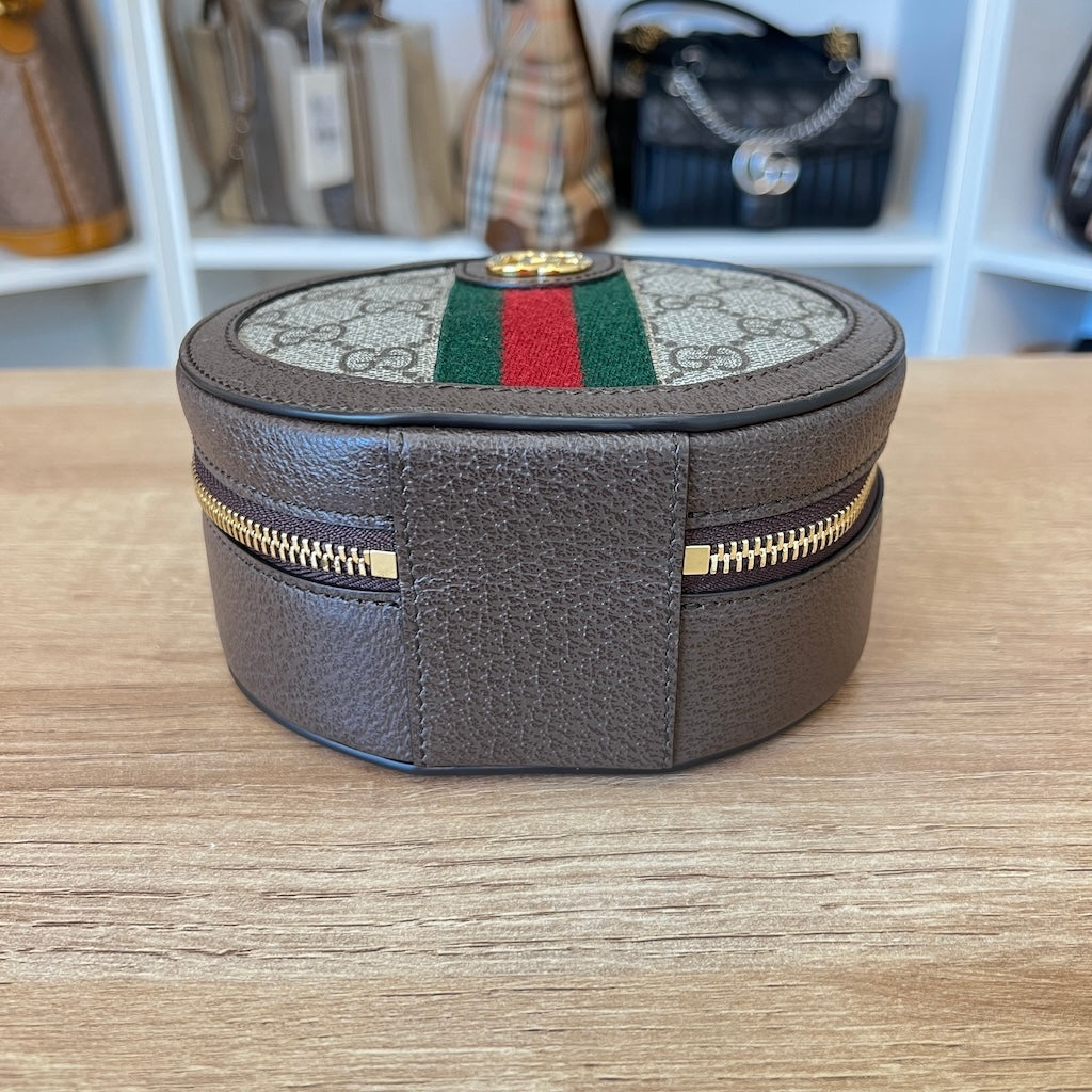 Ophidia Round Top Handle Bag GG Coated Canvas Mini
