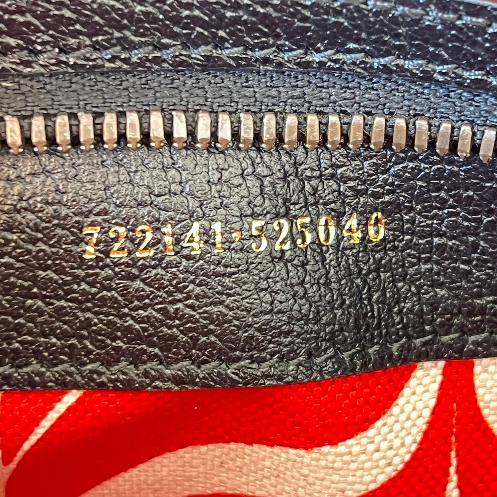 Gucci x ADIDAS Textured Dollar Calfskin Belt Bag Black