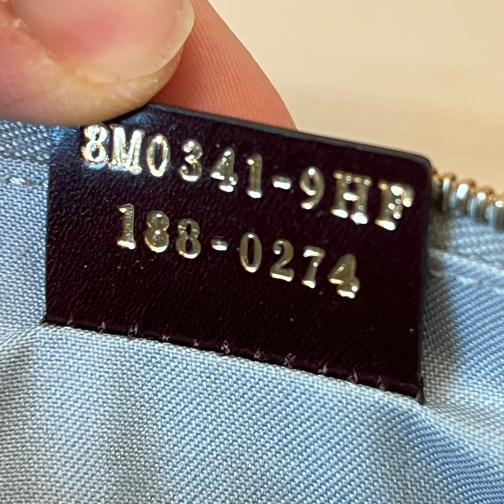 Fendi Vitello Elite Monster Eyes Studded Zip Pouch Ghiaccio Black Multicolor