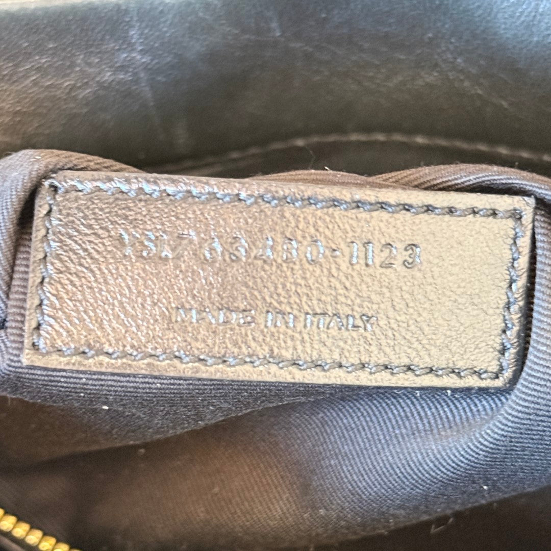 Saint Laurent YSL Padded Lambskin Small Le 5 A 7 Supple Hobo Black