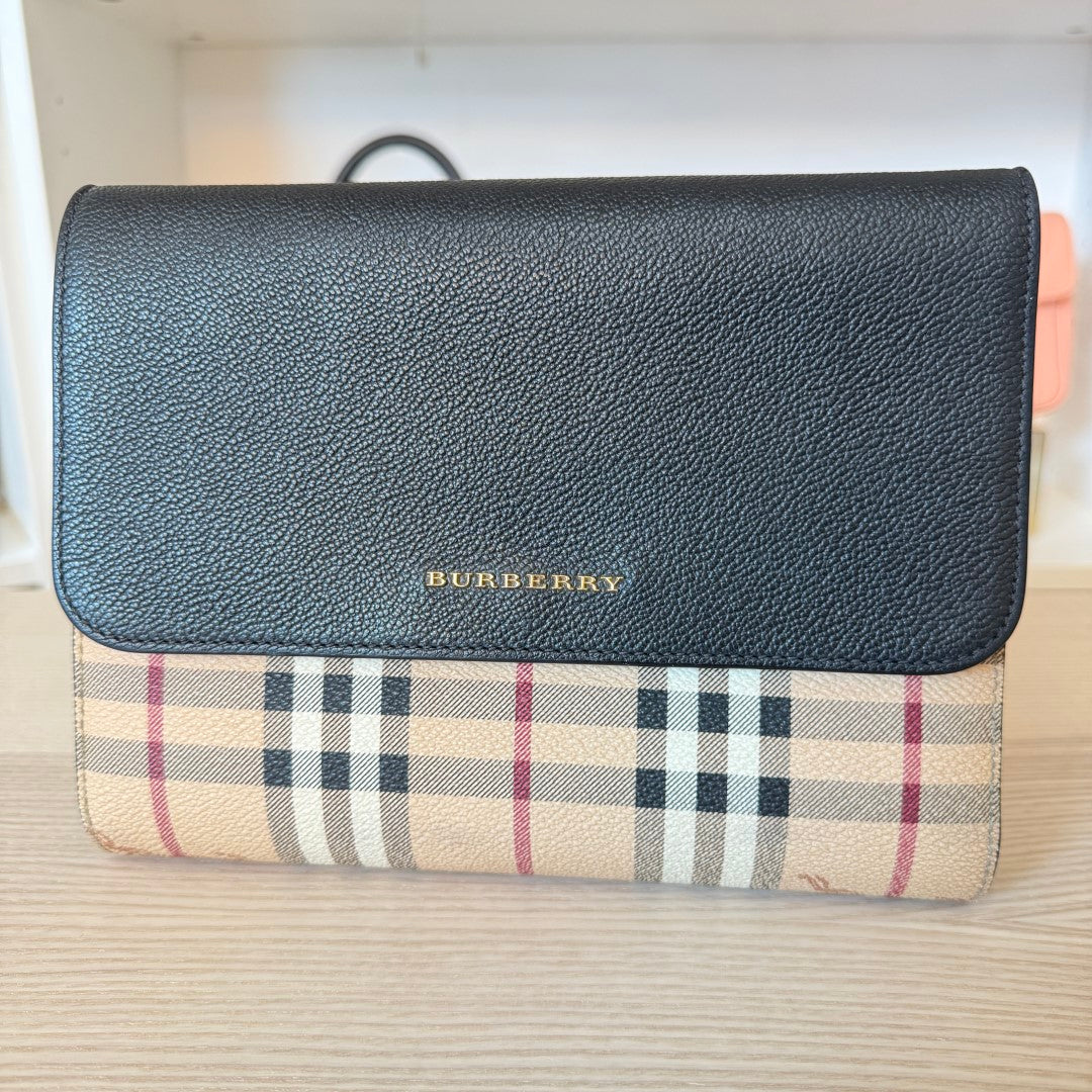 Burberry Haymarket Check Small Loxley Crossbody Black