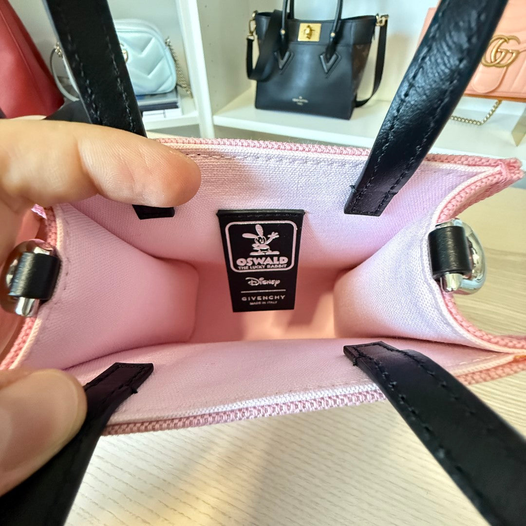 Givenchy X DISNEY Canvas Oswald Mini Vertical G-Tote Pink