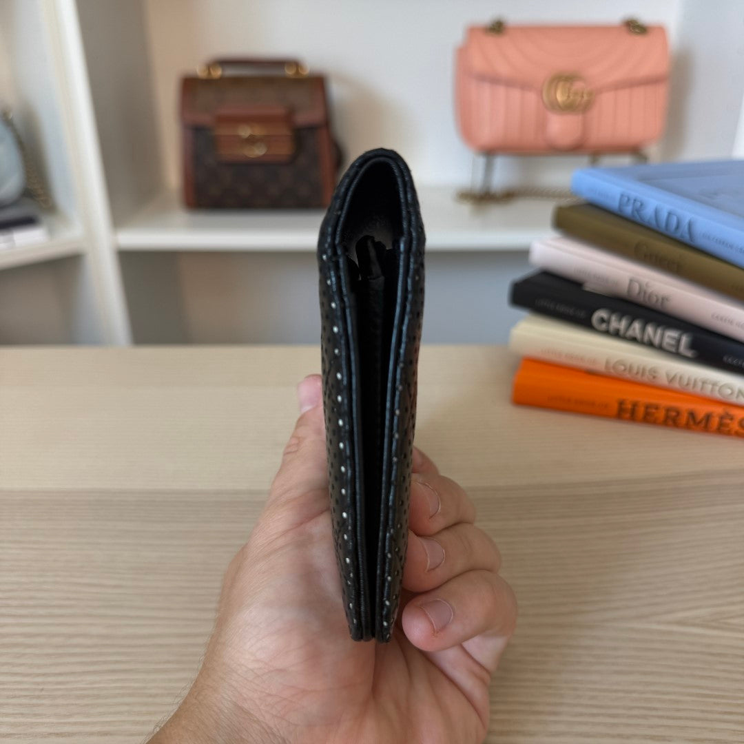 Chanel Chanel Lambskin Perforated Wallet Black