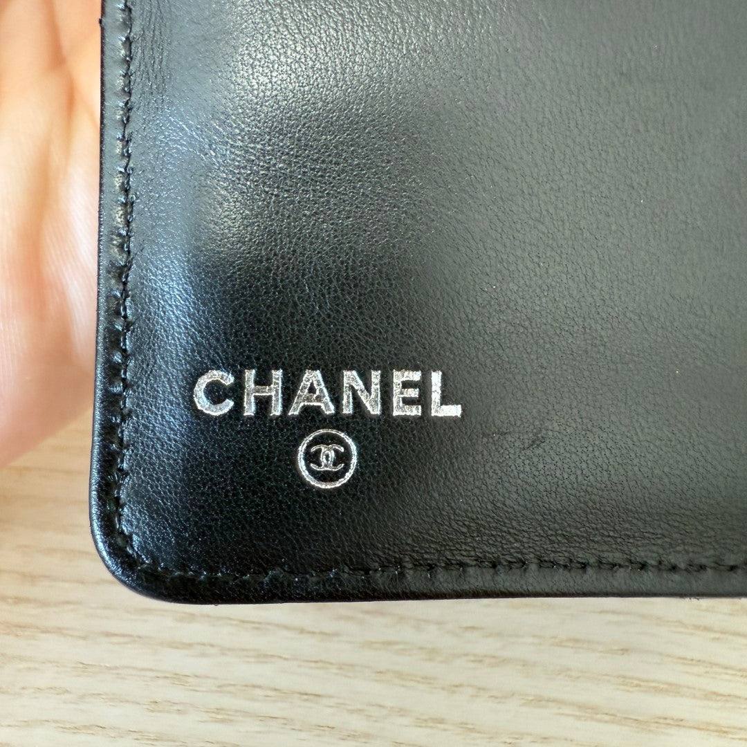Chanel Chanel Lambskin Perforated Wallet Black