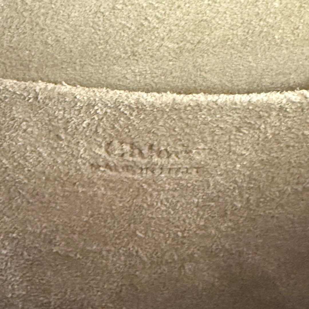 Chloe Calfskin Suede Small Nile Bracelet Bag Motty Grey