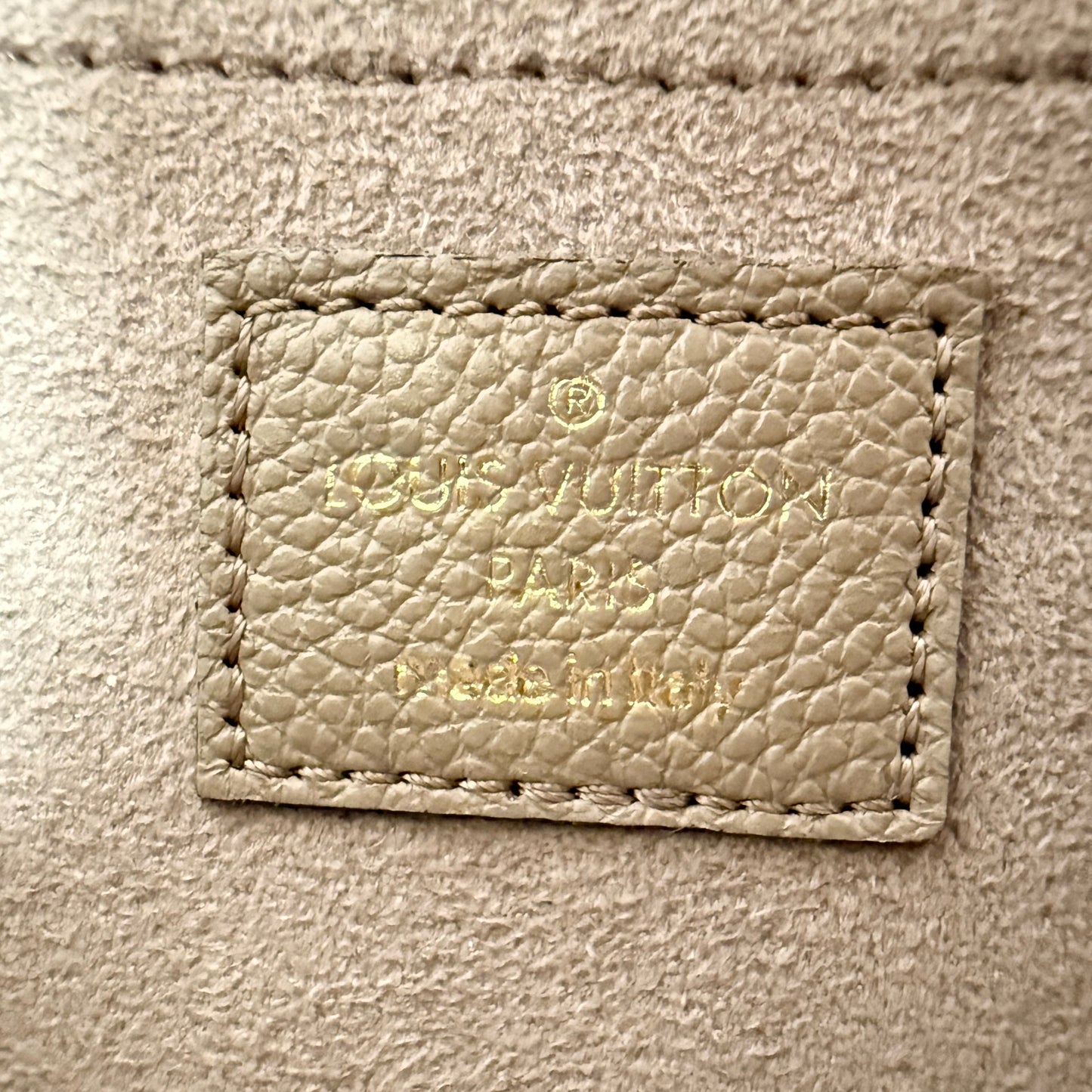 Louis Vuitton Monogram Empreinte Pochette Felicie Leather Turtledove