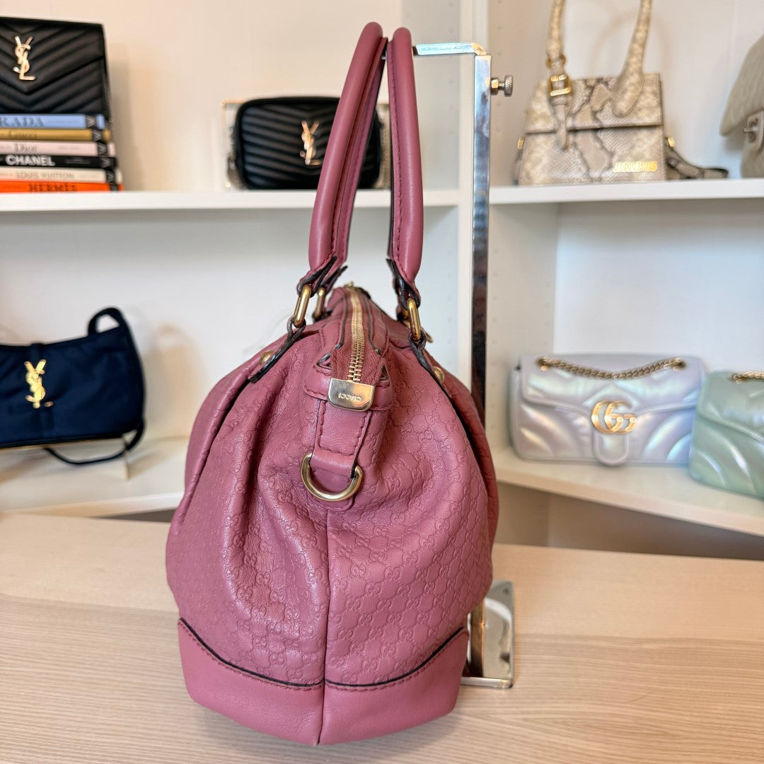 Gucci Microguccissima Medium Sukey Top Handle Bag Vintage Rose