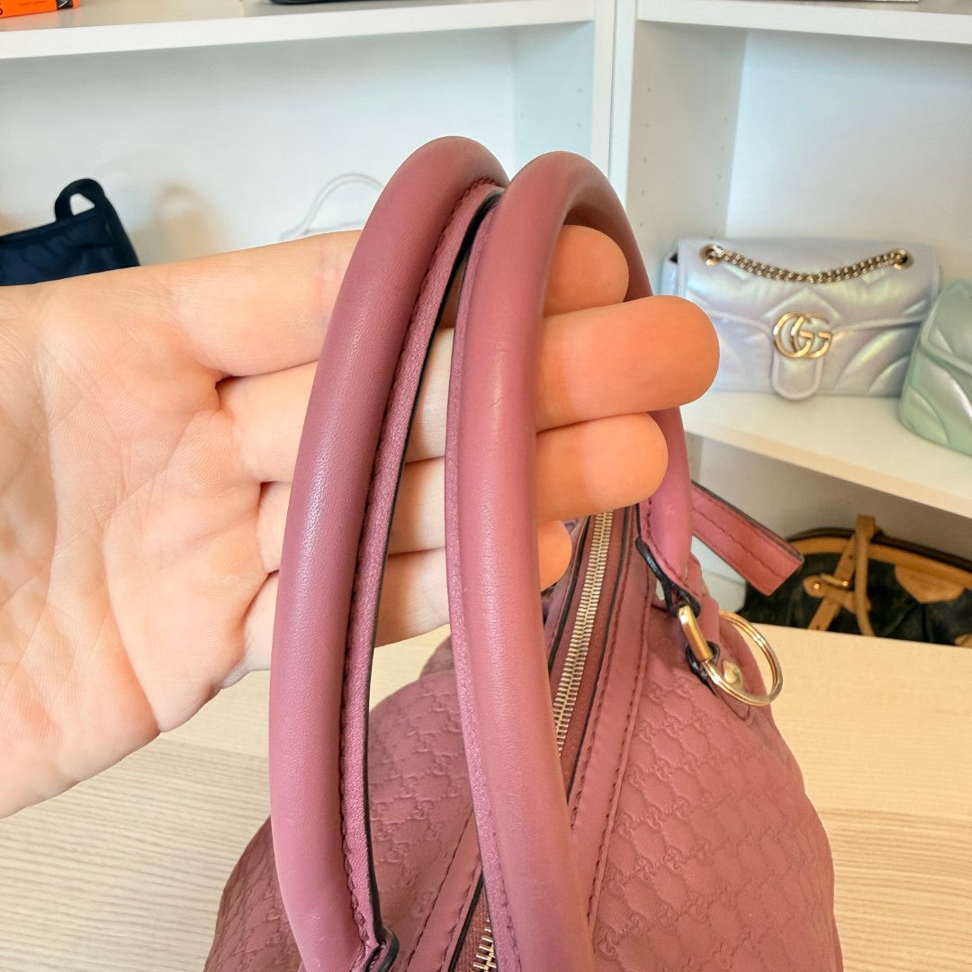 Gucci Microguccissima Medium Sukey Top Handle Bag Vintage Rose