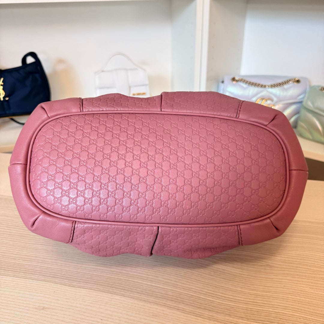 Gucci Microguccissima Medium Sukey Top Handle Bag Vintage Rose