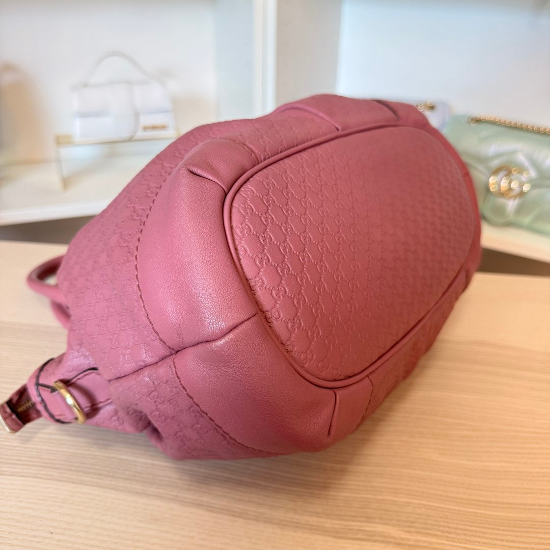 Gucci Microguccissima Medium Sukey Top Handle Bag Vintage Rose