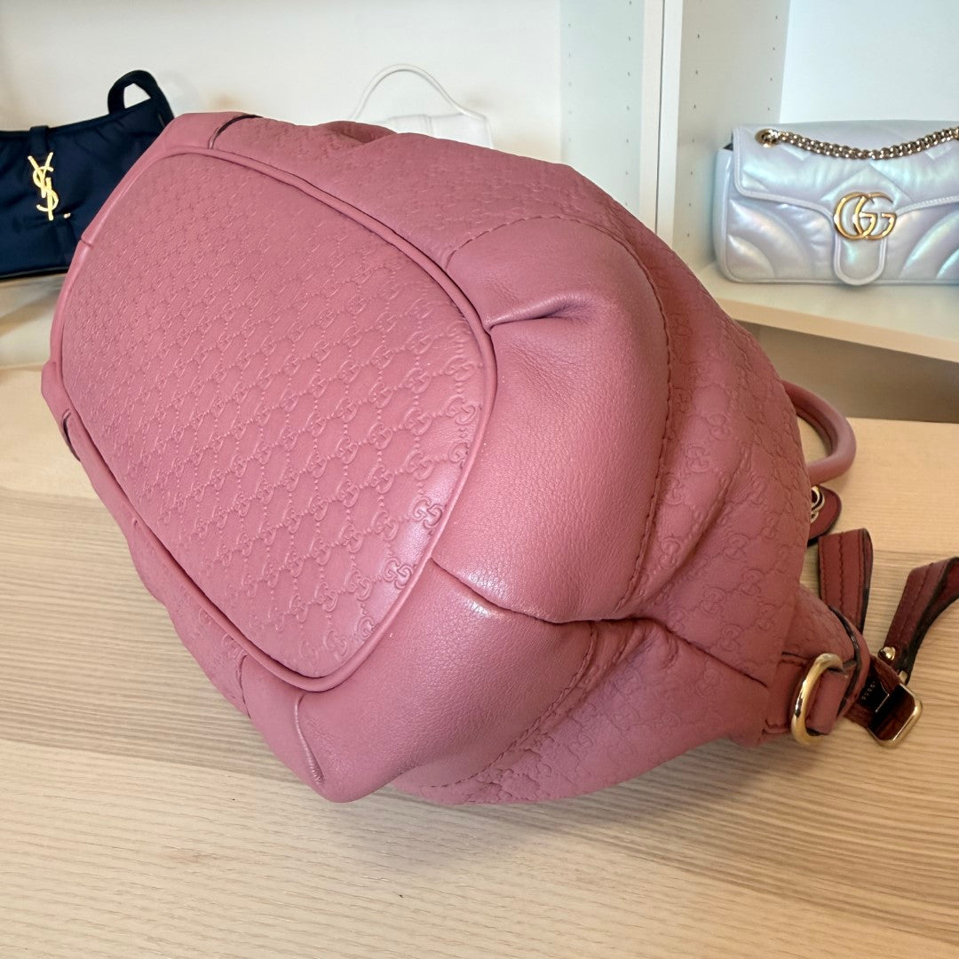 Gucci Microguccissima Medium Sukey Top Handle Bag Vintage Rose
