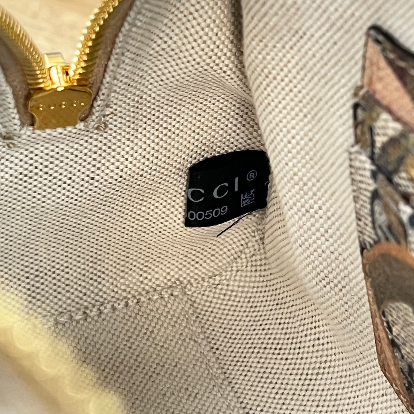 Gucci GG Supreme Monogram Water Flora Web Mini Ophidia Top Handle Bowler Bag Beige White Multicolor