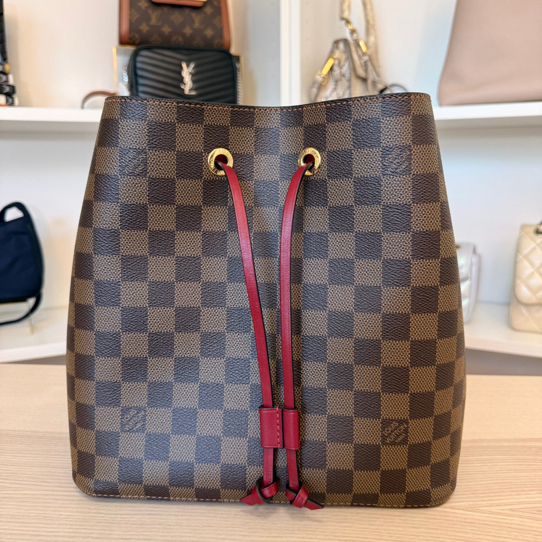 Louis Vuitton Damier Ebene Neonoe MM Cherry Berry
