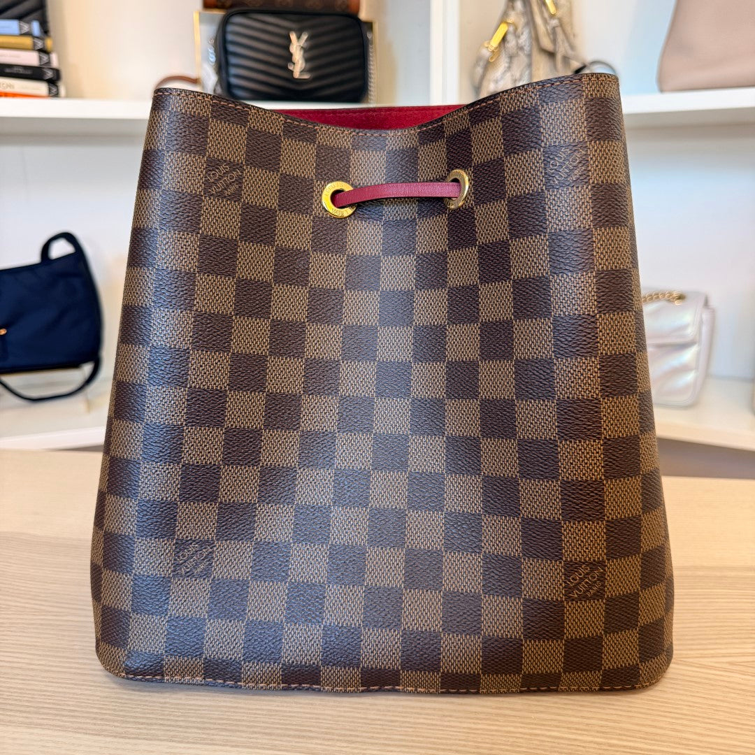 Louis Vuitton Damier Ebene Neonoe MM Cherry Berry