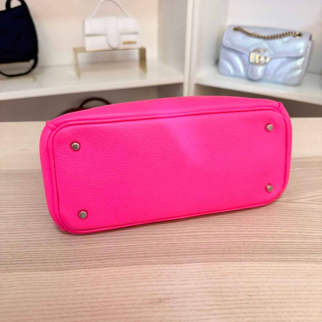 Christian Dior Bullcalf Small Diorissimo Tote Coquelicot