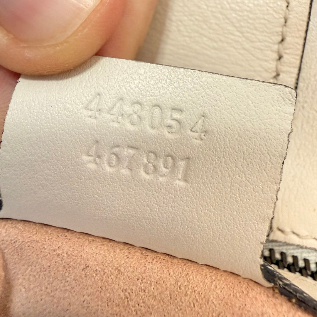 Gucci Calfskin Matelasse Small GG Marmont Tote White