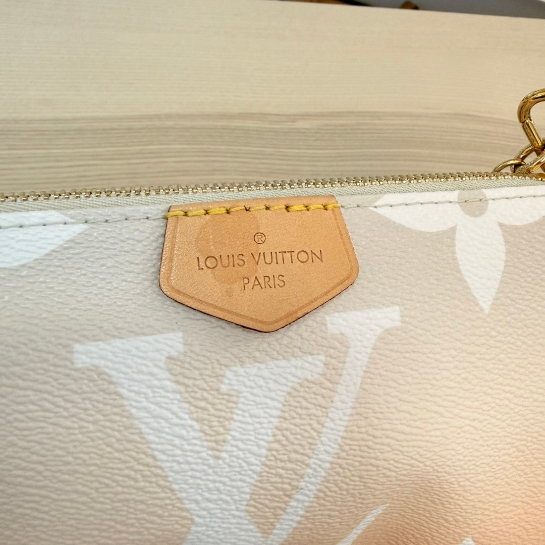 Louis Vuitton Monogram Giant By The Pool Multi Pochette Accessories Brume Small Pouch