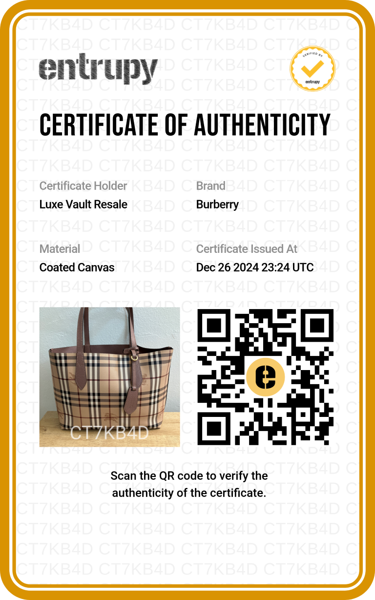 Burberry Grainy Calfskin Haymarket Check Medium Reversible Tote Dusty Pink