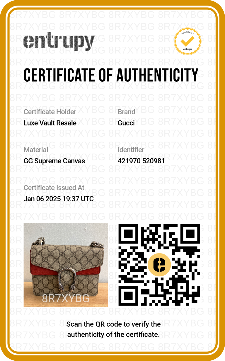Gucci GG Supreme Monogram Mini Dionysus Shoulder Bag Hibiscus Red