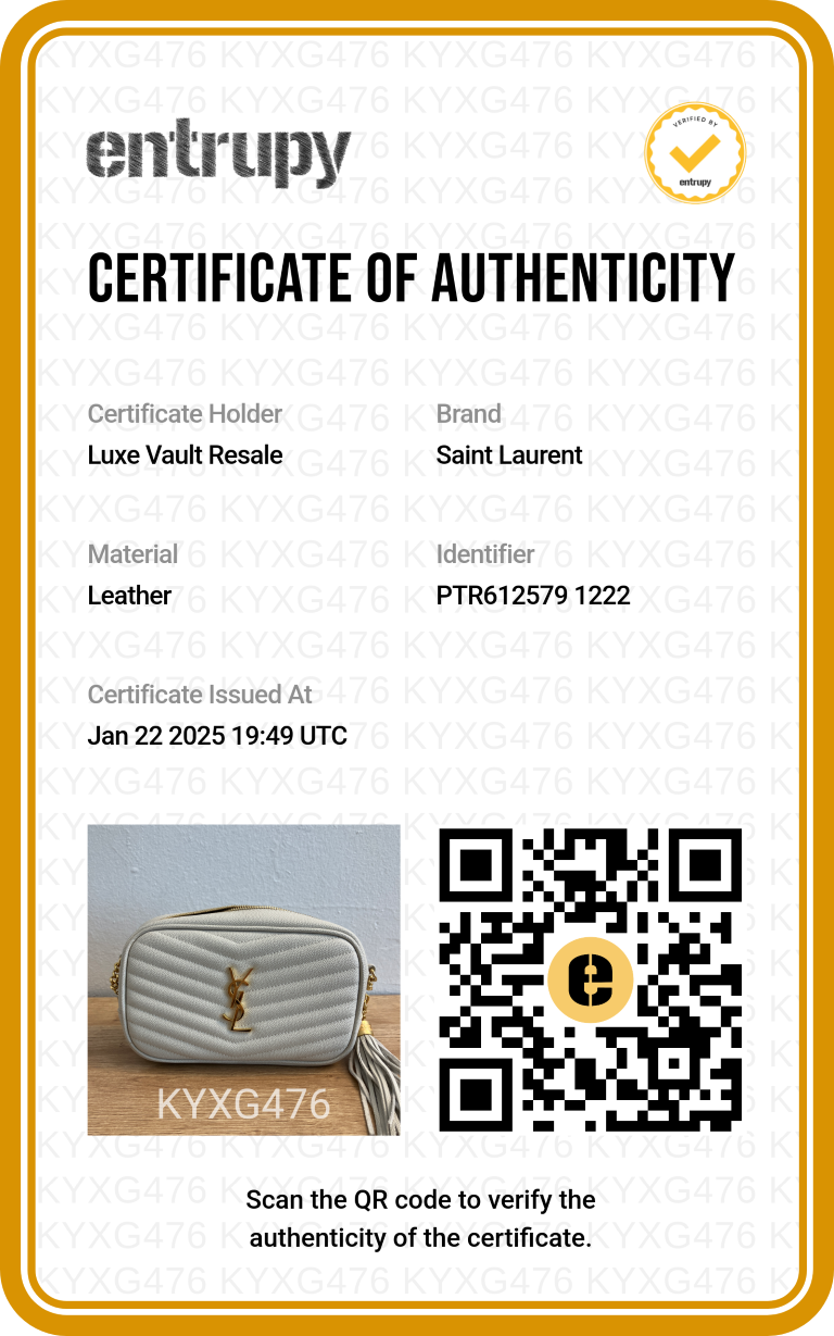 Saint Laurent YSL Matelasse Monogram Mini Lou Camera Bag White and Gold Hardware