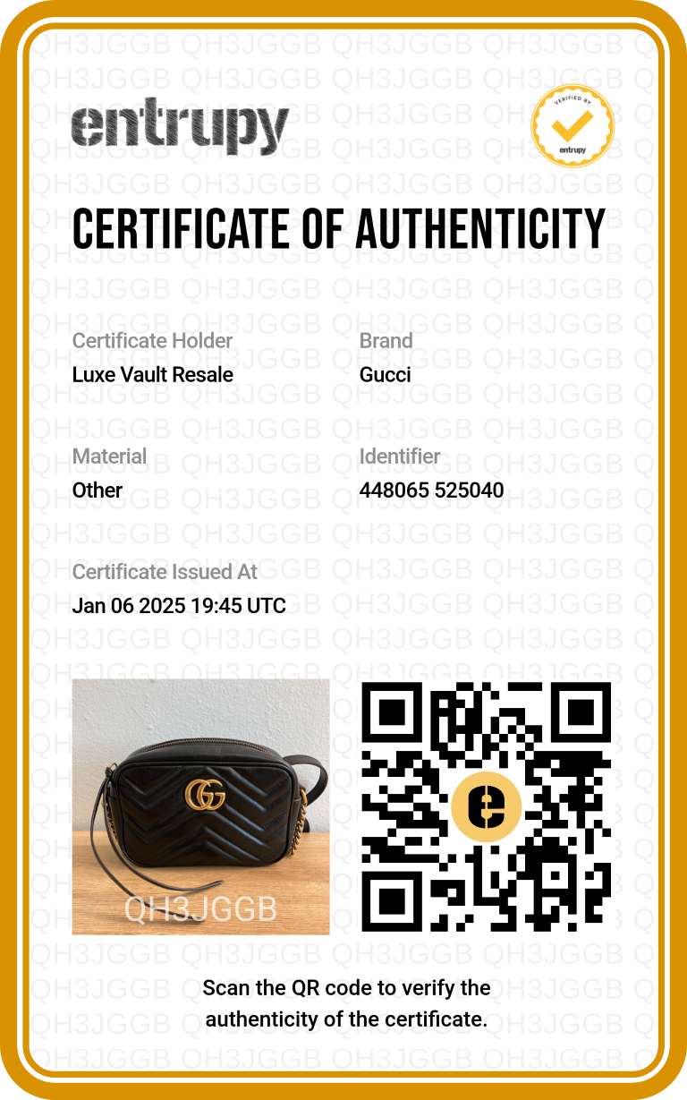 Gucci Calfskin Matelasse Mini GG Marmont Chain Shoulder Bag Black