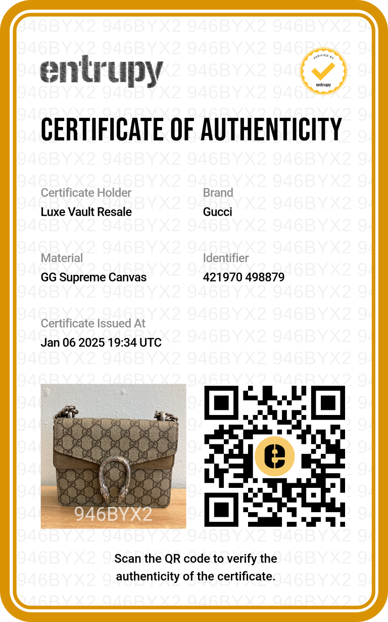 Gucci GG Supreme Monogram Mini Dionysus Shoulder Bag Taupe