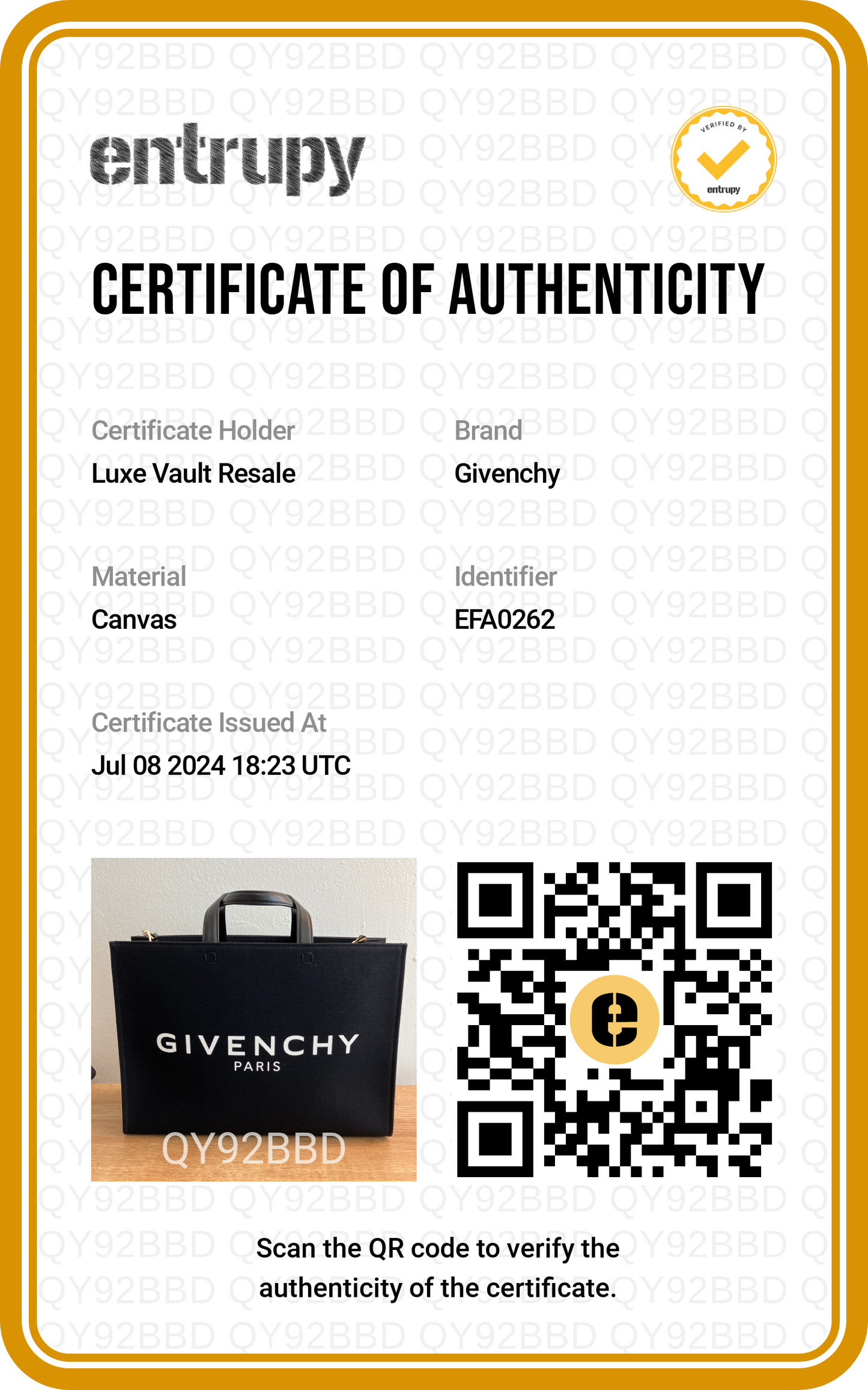 Givenchy G-Tote Medium Shopping Bag in Canvas - Black