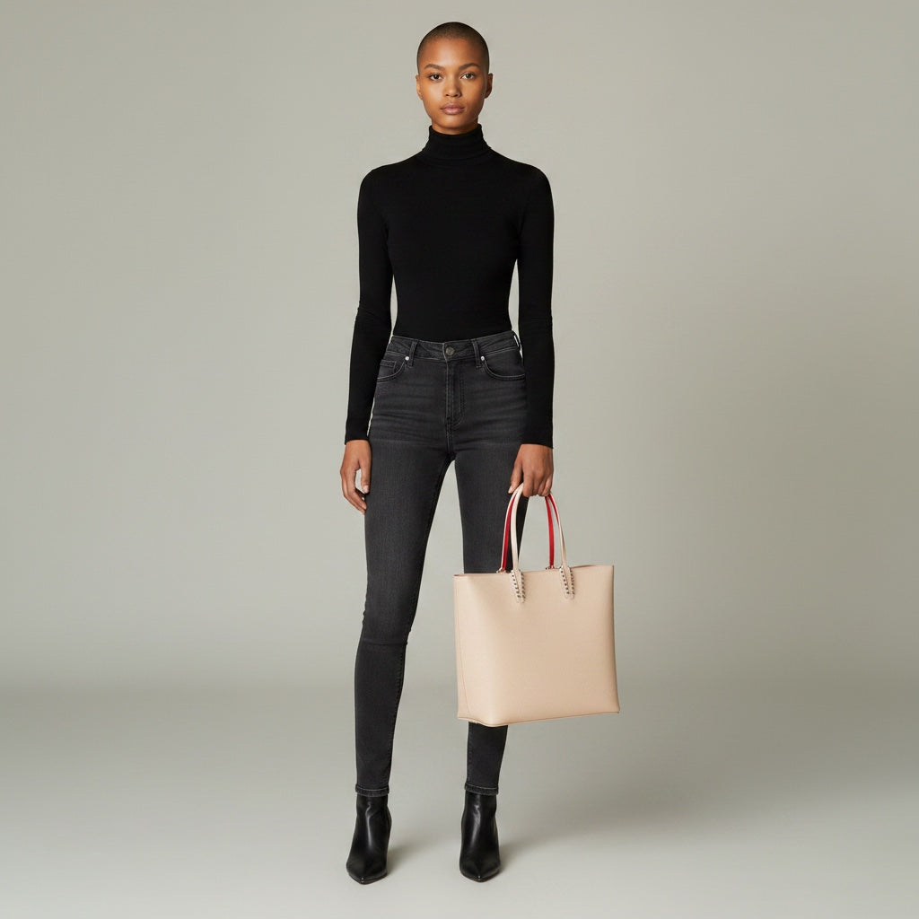Christian Louboutin Cabata North South Zipped Tote Milk