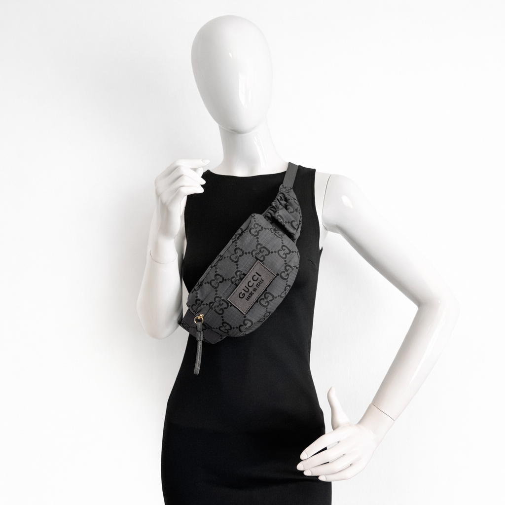 Gucci GG Nylon Ripstop Belt Bag Grey