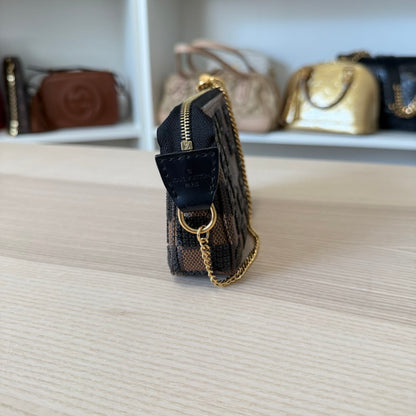 Louis Vuitton Damier Paillettes Mini Pochette Accessories Black