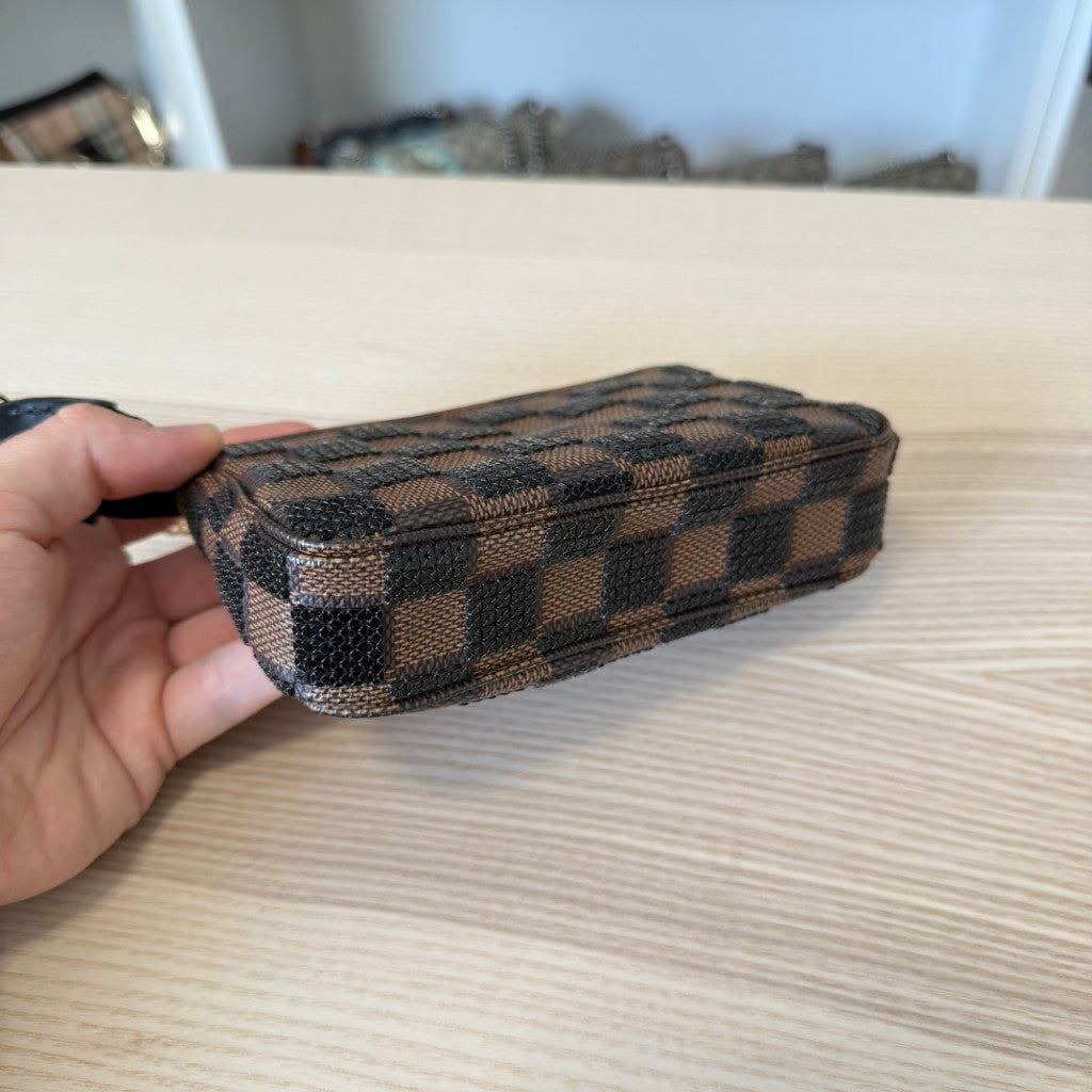 Louis Vuitton Damier Paillettes Mini Pochette Accessories Black