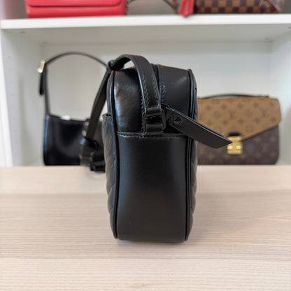 Saint Laurent Calfskin Monogram Lou Camera Bag Black Hardware