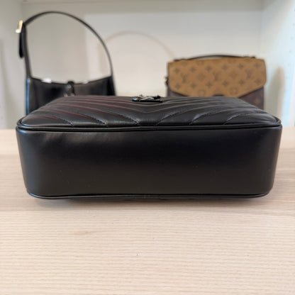 Saint Laurent Calfskin Monogram Lou Camera Bag Black Hardware