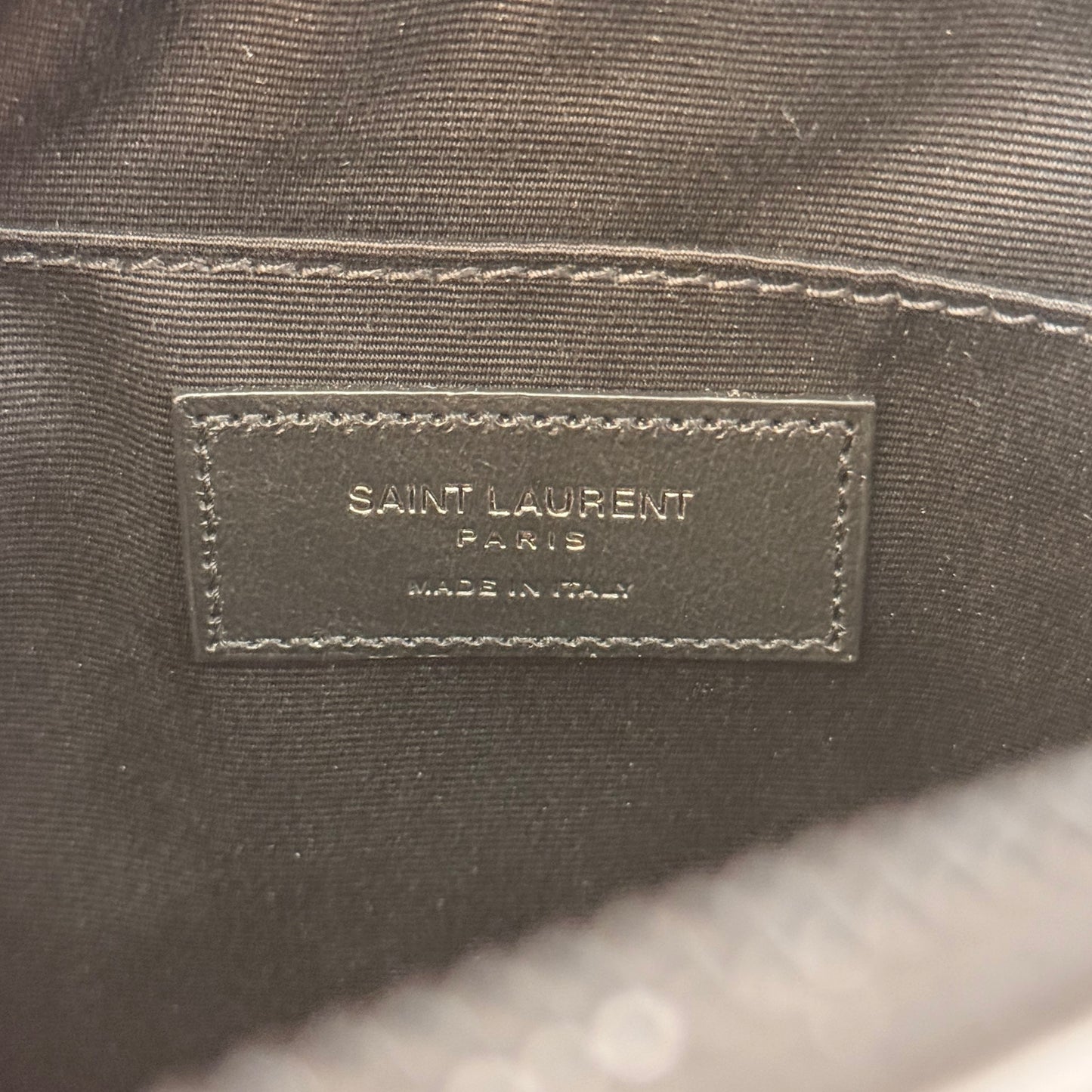 Saint Laurent Calfskin Monogram Lou Camera Bag Black Hardware