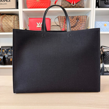 Givenchy G-Tote Medium Shopping Bag in Canvas - Black