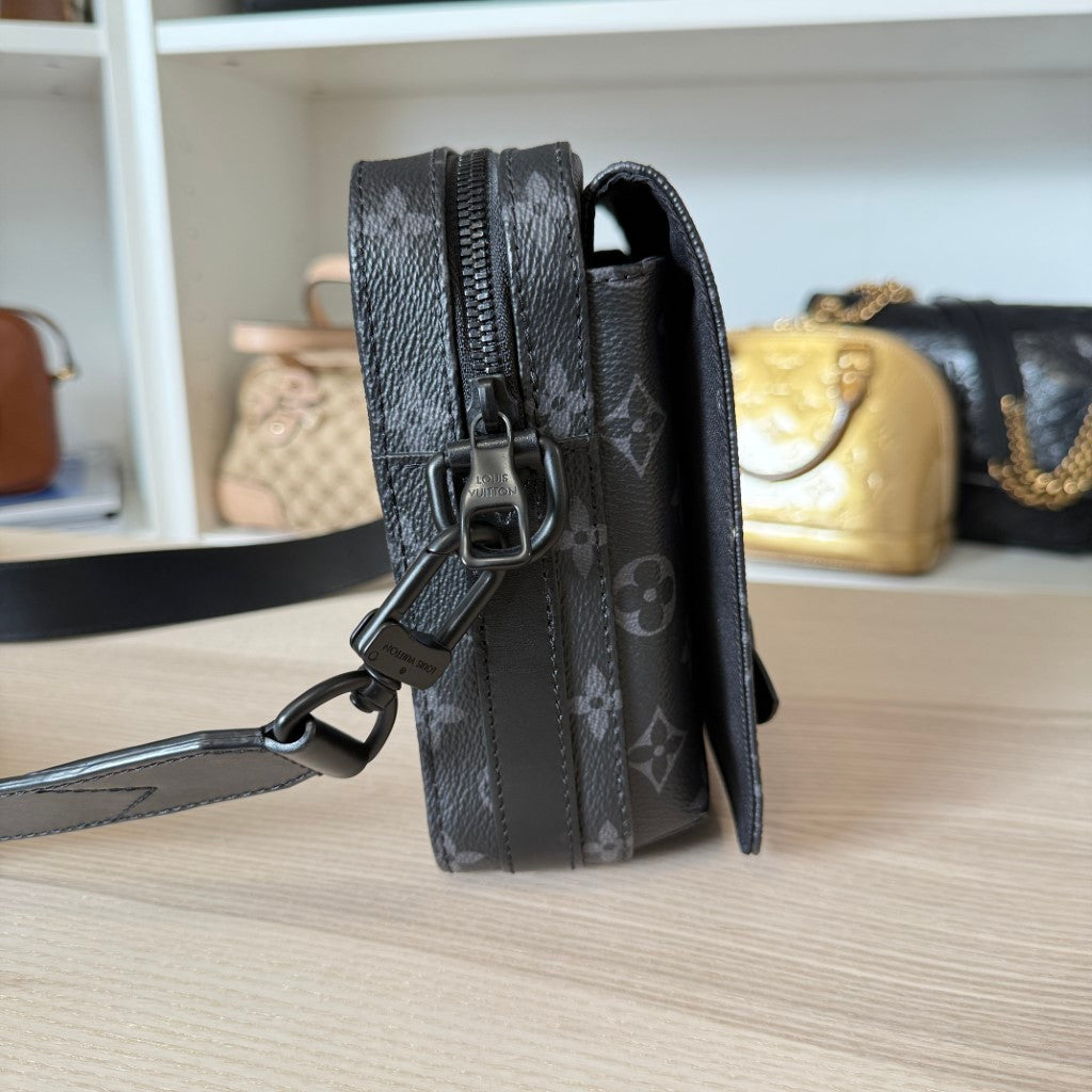 Louis Vuitton Monogram Eclipse Steamer Messenger Bag