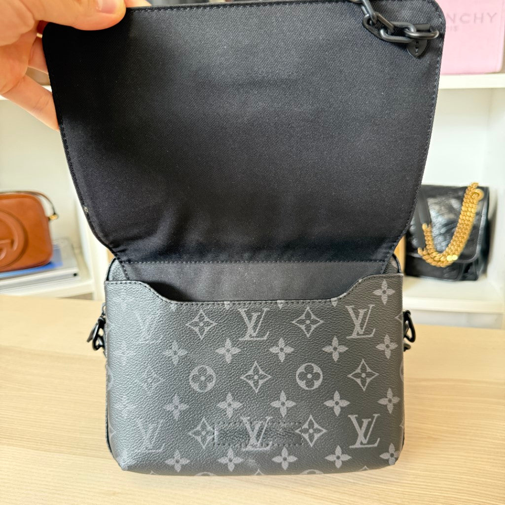 Louis Vuitton Monogram Eclipse Steamer Messenger Bag