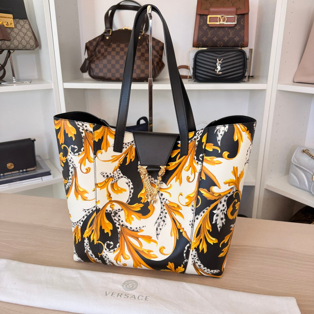 Versace Baroque Leather Tote