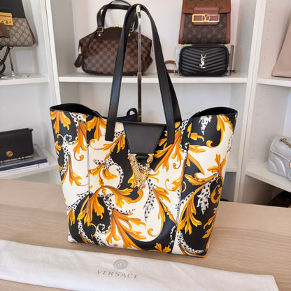 Versace Baroque Leather Tote