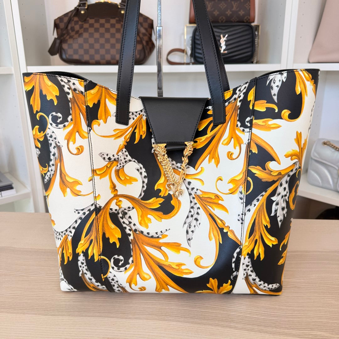 Versace Baroque Leather Tote