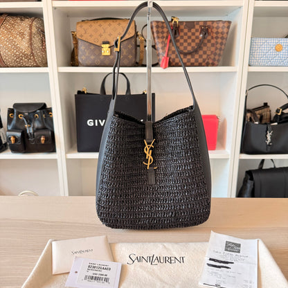 Saint Laurent Small Le 5 A 7 Hobo Bag Nero