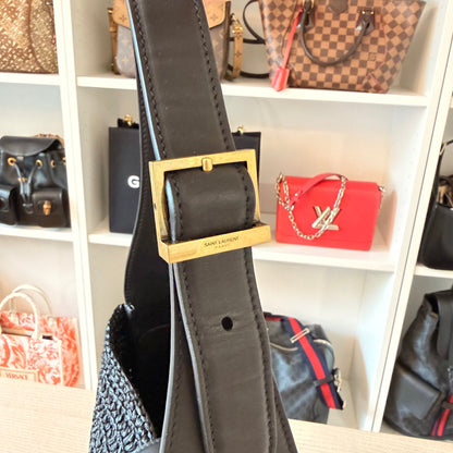 Saint Laurent Small Le 5 A 7 Hobo Bag Nero