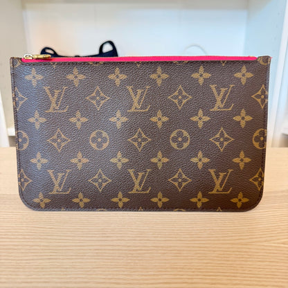 Louis Vuitton Monogram Neverfull MM GM Pochette Pivoine