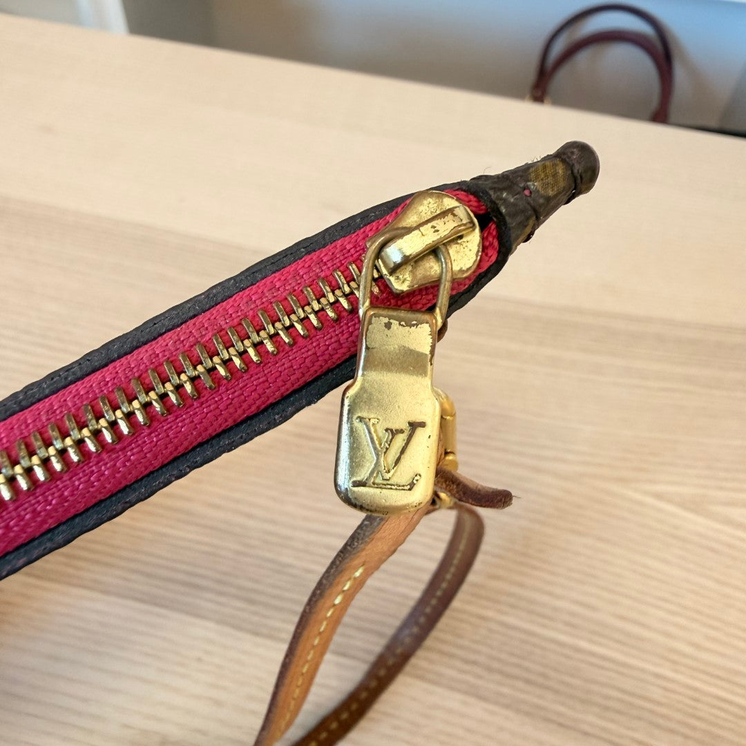 Louis Vuitton Monogram Neverfull MM GM Pochette Pivoine