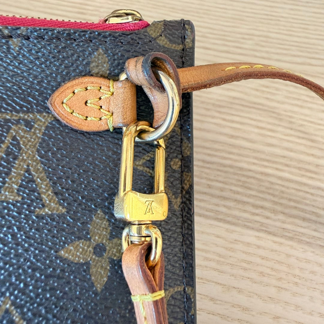Louis Vuitton Monogram Neverfull MM GM Pochette Pivoine