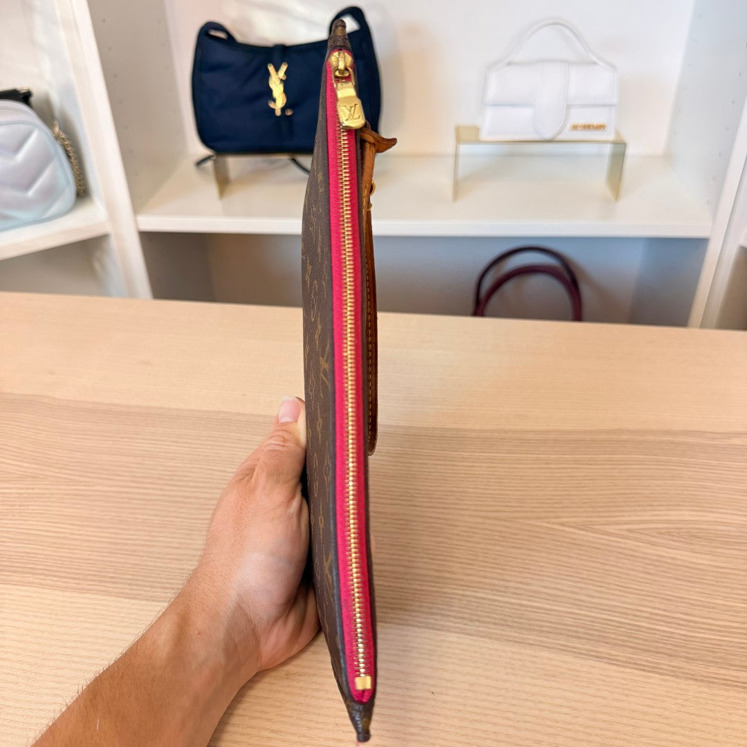 Louis Vuitton Monogram Neverfull MM GM Pochette Pivoine