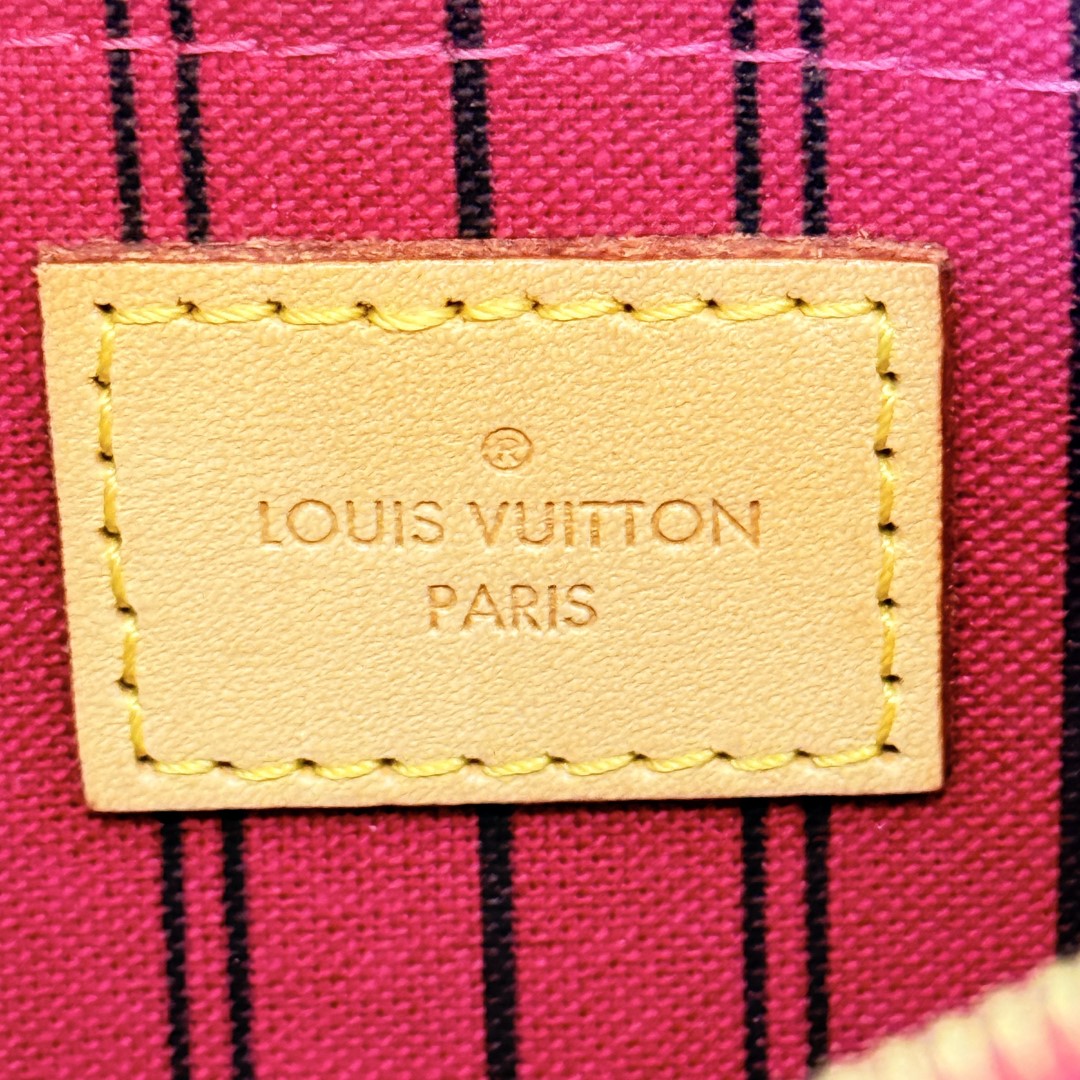 Louis Vuitton Monogram Neverfull MM GM Pochette Pivoine